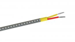 Type K Thermocouple Extension Wire with Stainless Steel Over Braid  